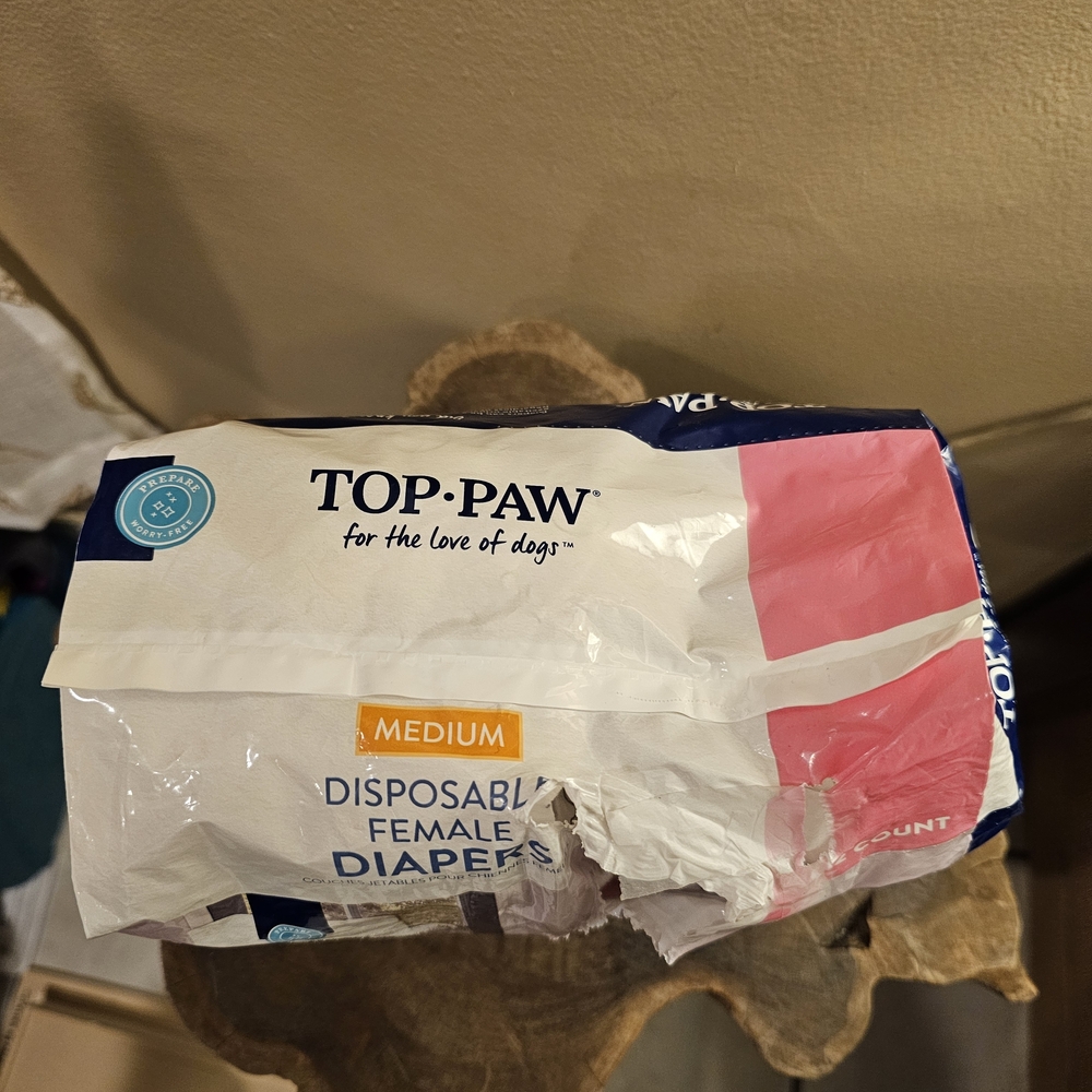 Top Paw Disposable Female Dog Diapers - Picture 2 of 7